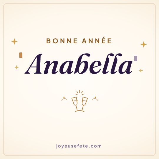 Image carrée « Bonne année Anabella » pour WhatsApp