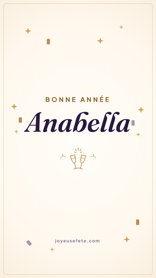 Image « Bonne année Anabella » au format story