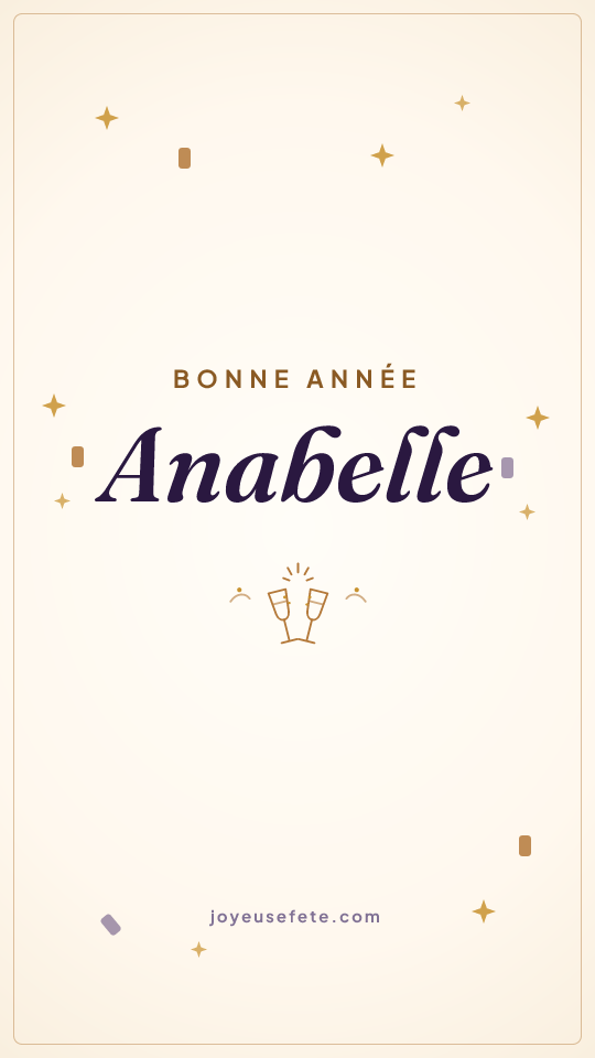 Image « Bonne année Anabelle » au format story