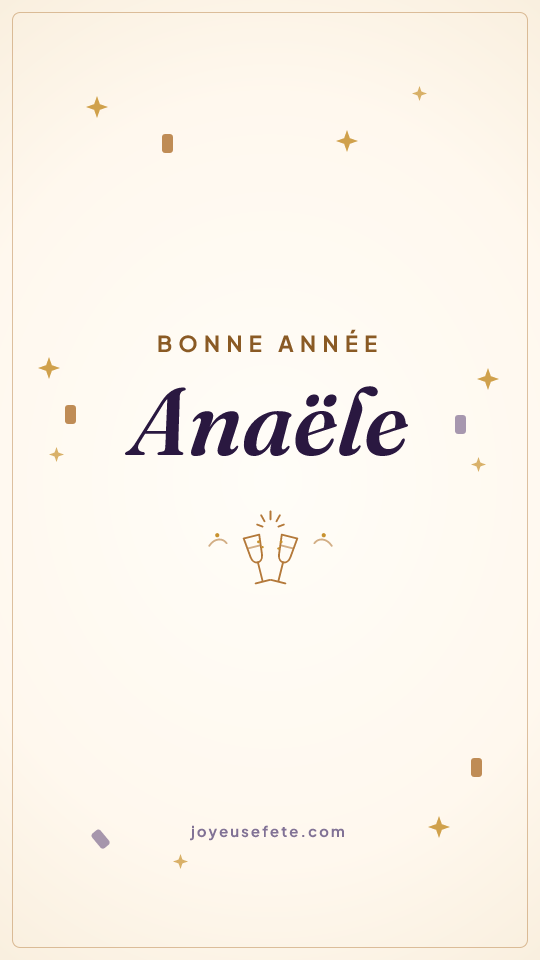 Image « Bonne année Anaële » au format story