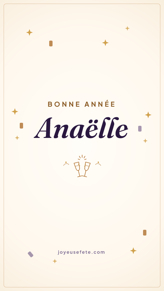 Image « Bonne année Anaëlle » au format story