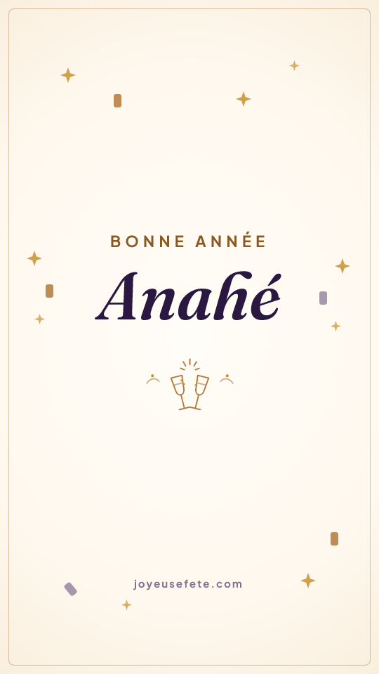 Image « Bonne année Anahé » au format story