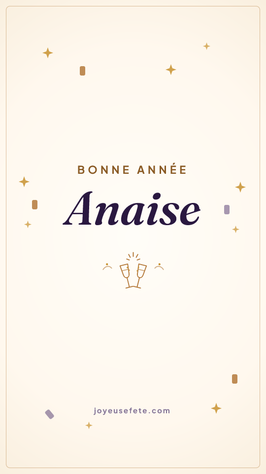 Image « Bonne année Anaise » au format story