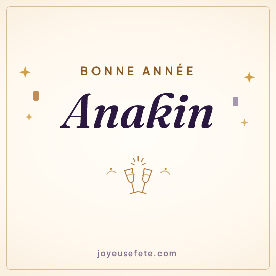 Image carrée « Bonne année Anakin » pour WhatsApp