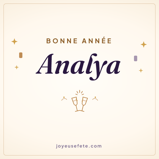 Image carrée « Bonne année Analya » pour WhatsApp