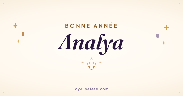 Image « Bonne année Analya » au format large