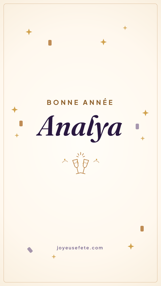 Image « Bonne année Analya » au format story