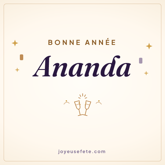 Image carrée « Bonne année Ananda » pour WhatsApp