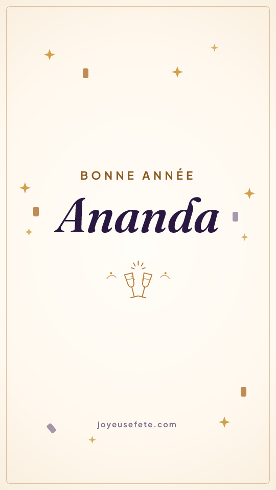Image « Bonne année Ananda » au format story