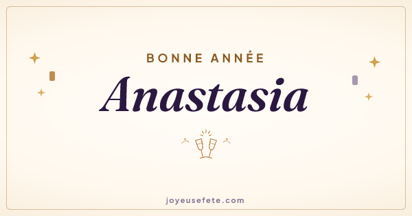 Image « Bonne année Anastasia » au format large