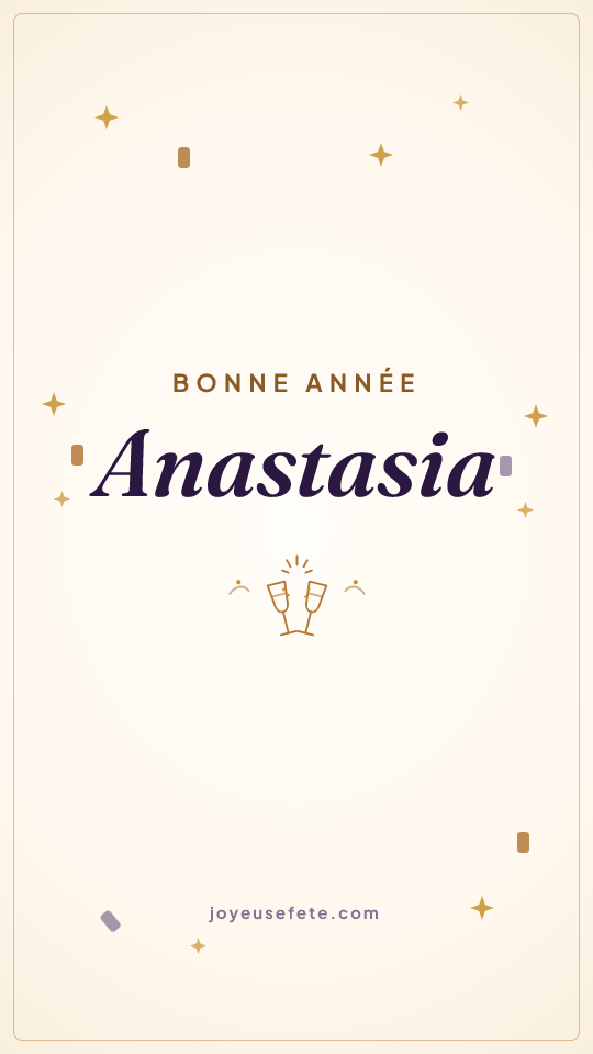 Image « Bonne année Anastasia » au format story