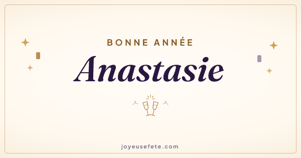 Image « Bonne année Anastasie » au format large