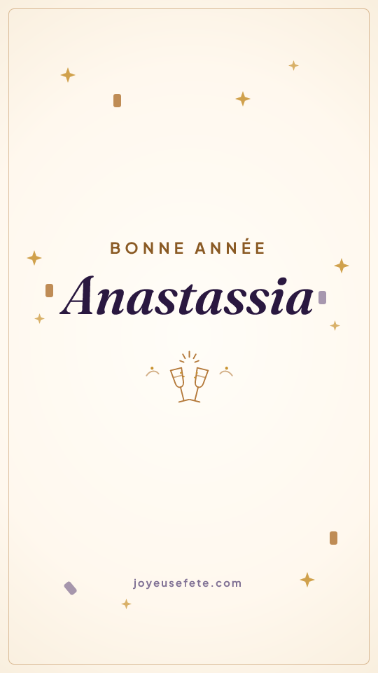 Image « Bonne année Anastassia » au format story