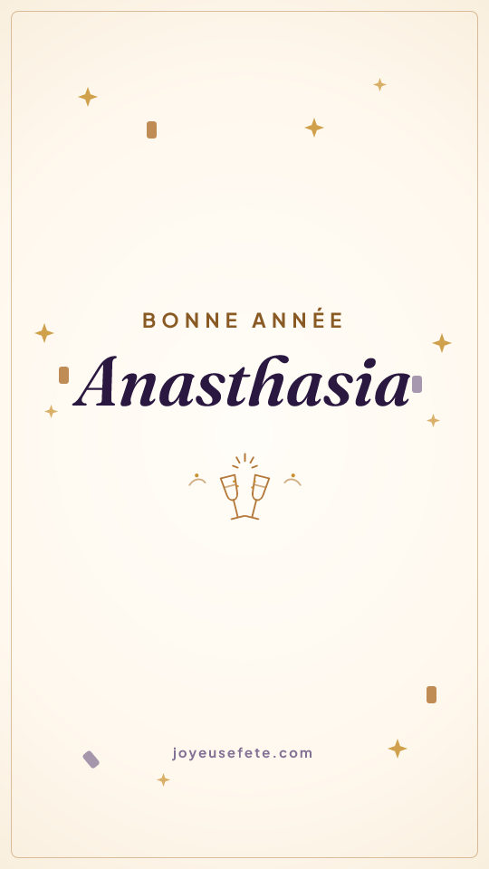 Image « Bonne année Anasthasia » au format story