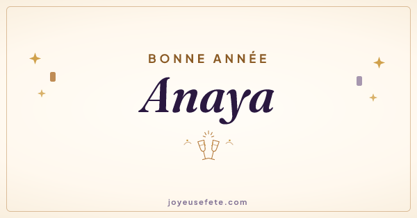 Image « Bonne année Anaya » au format large