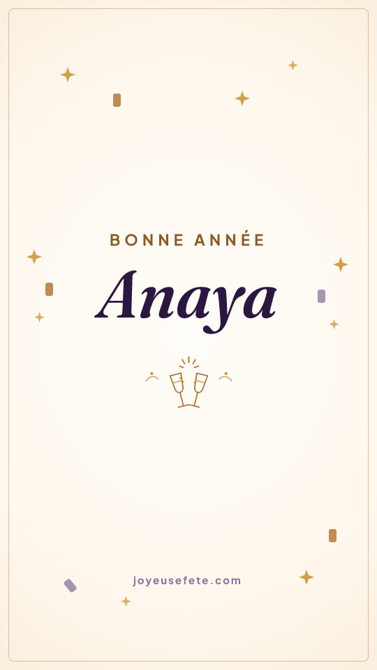 Image « Bonne année Anaya » au format story