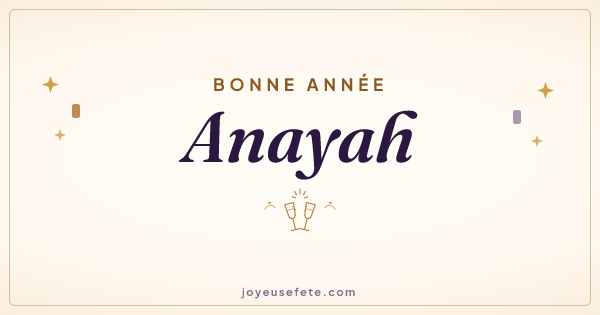Image « Bonne année Anayah » au format large