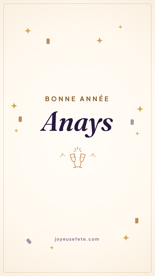 Image « Bonne année Anays » au format story