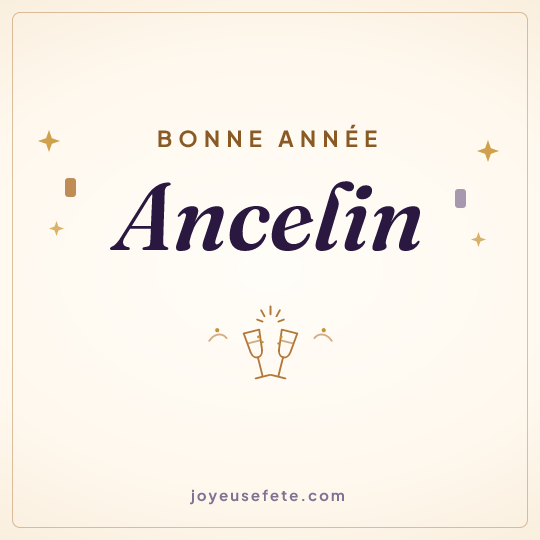 Image carrée « Bonne année Ancelin » pour WhatsApp