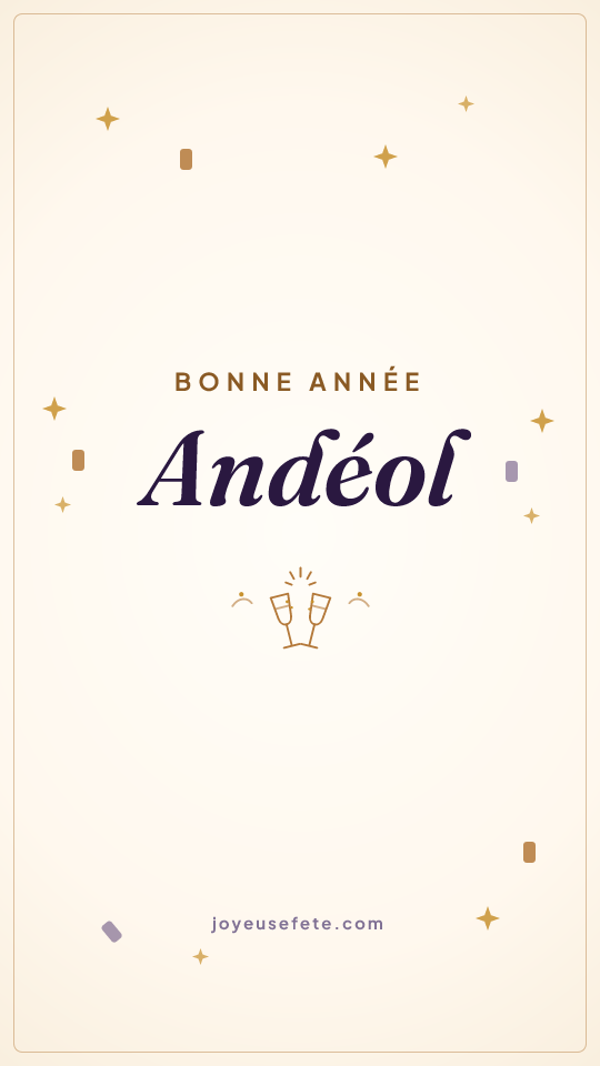 Image « Bonne année Andéol » au format story
