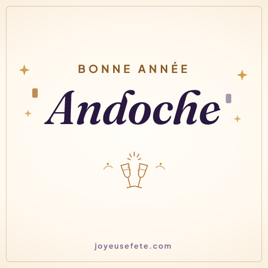 Image carrée « Bonne année Andoche » pour WhatsApp