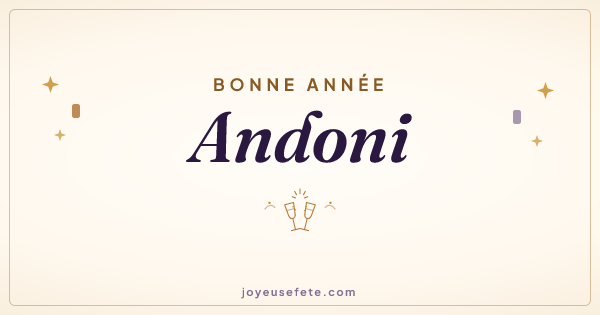 Image « Bonne année Andoni » au format large