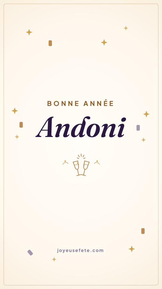 Image « Bonne année Andoni » au format story