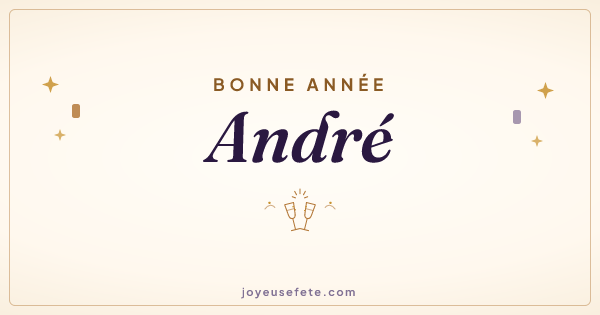 Image « Bonne année André » au format large
