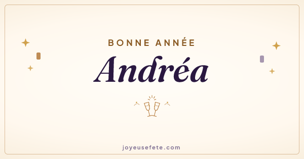 Image « Bonne année Andréa » au format large