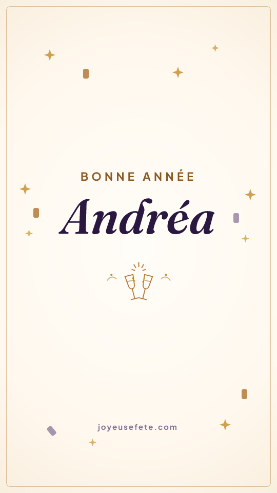 Image « Bonne année Andréa » au format story