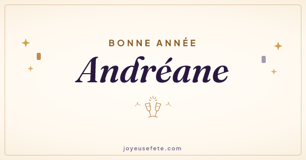 Image « Bonne année Andréane » au format large