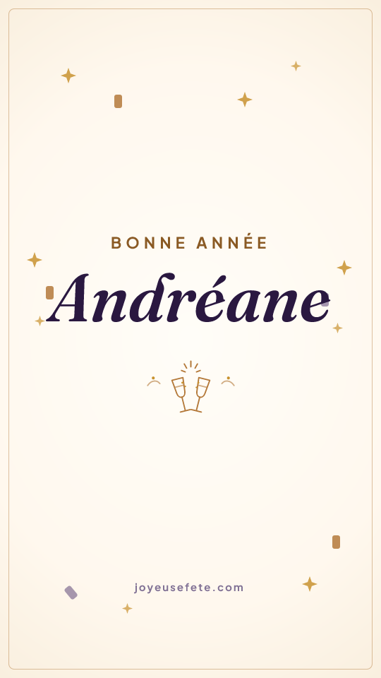 Image « Bonne année Andréane » au format story