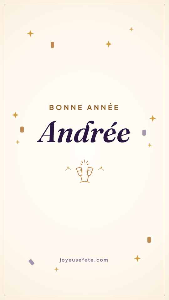 Image « Bonne année Andrée » au format story