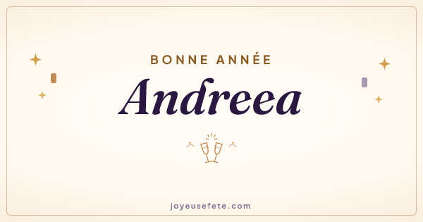 Image « Bonne année Andreea » au format large