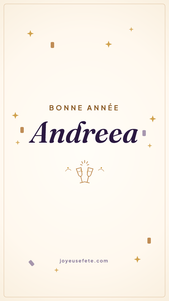 Image « Bonne année Andreea » au format story