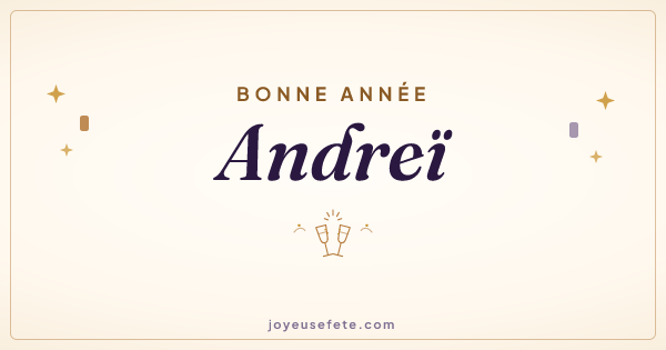 Image « Bonne année Andreï » au format large