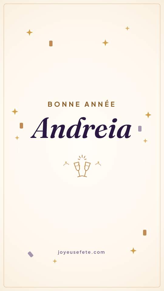 Image « Bonne année Andreia » au format story
