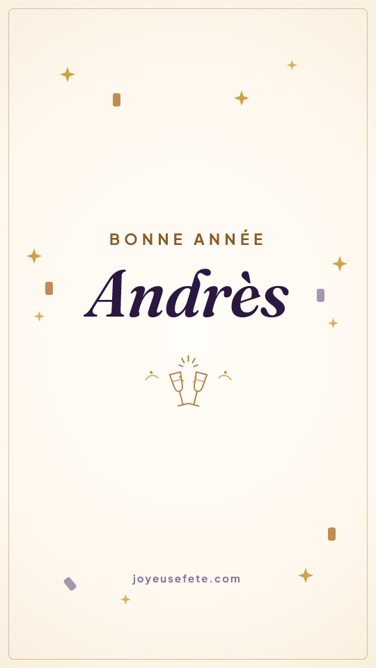 Image « Bonne année Andrès » au format story