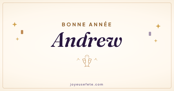 Image « Bonne année Andrew » au format large