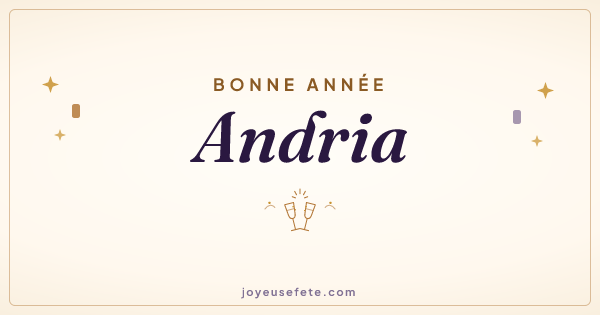 Image « Bonne année Andria » au format large