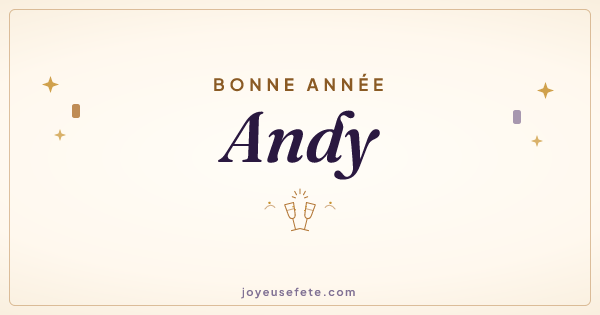Image « Bonne année Andy » au format large