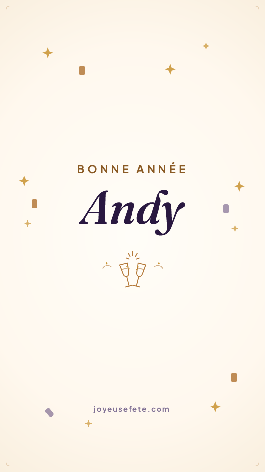 Image « Bonne année Andy » au format story