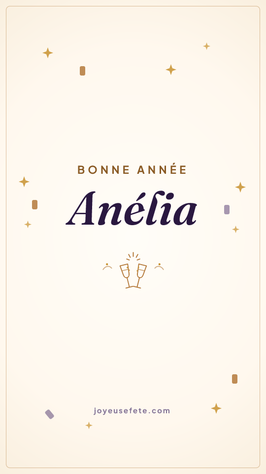 Image « Bonne année Anélia » au format story