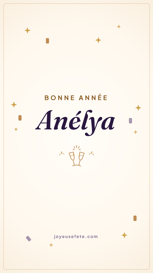 Image « Bonne année Anélya » au format story