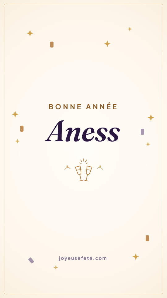 Image « Bonne année Aness » au format story