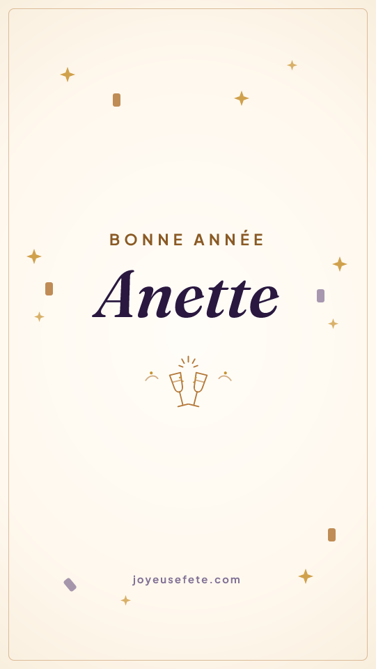 Image « Bonne année Anette » au format story