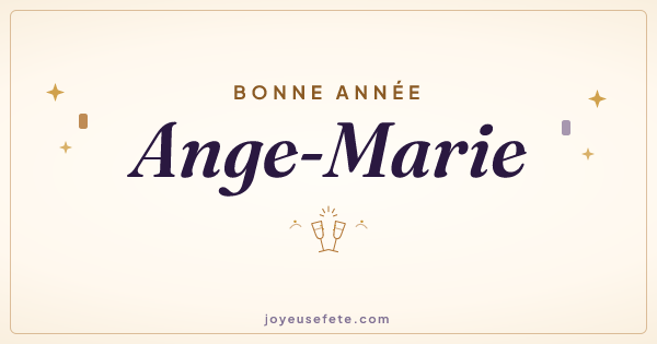 Image « Bonne année Ange-Marie » au format large