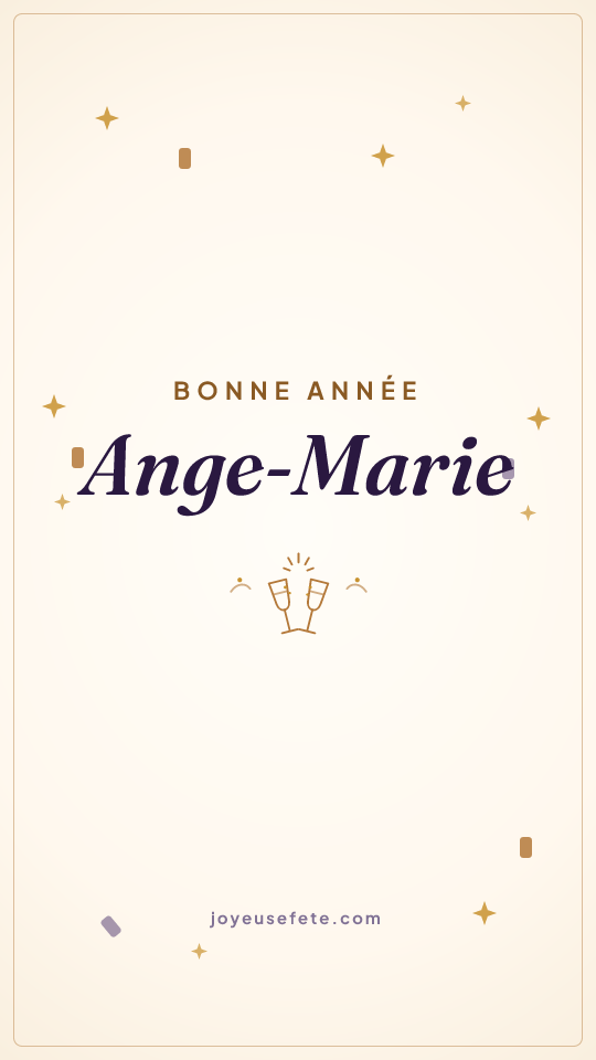 Image « Bonne année Ange-Marie » au format story