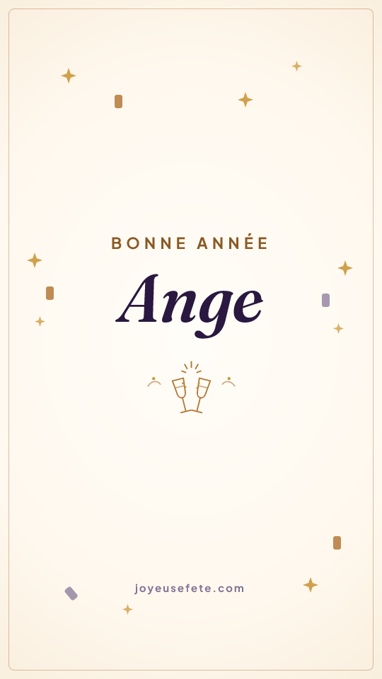 Image « Bonne année Ange » au format story