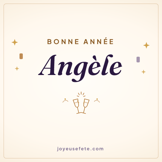 Image carrée « Bonne année Angèle » pour WhatsApp